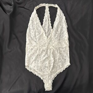 Ivory Lace Free People Bodysuit size M